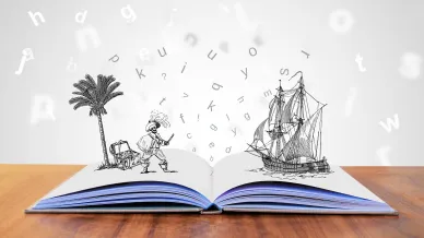 Pirat im Buch (Foto: Pixabay)