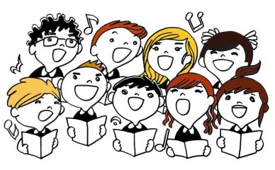 Singen Kinder Chor Strichzeichnung_zhref_flickr (Foto: zhref_flickr)